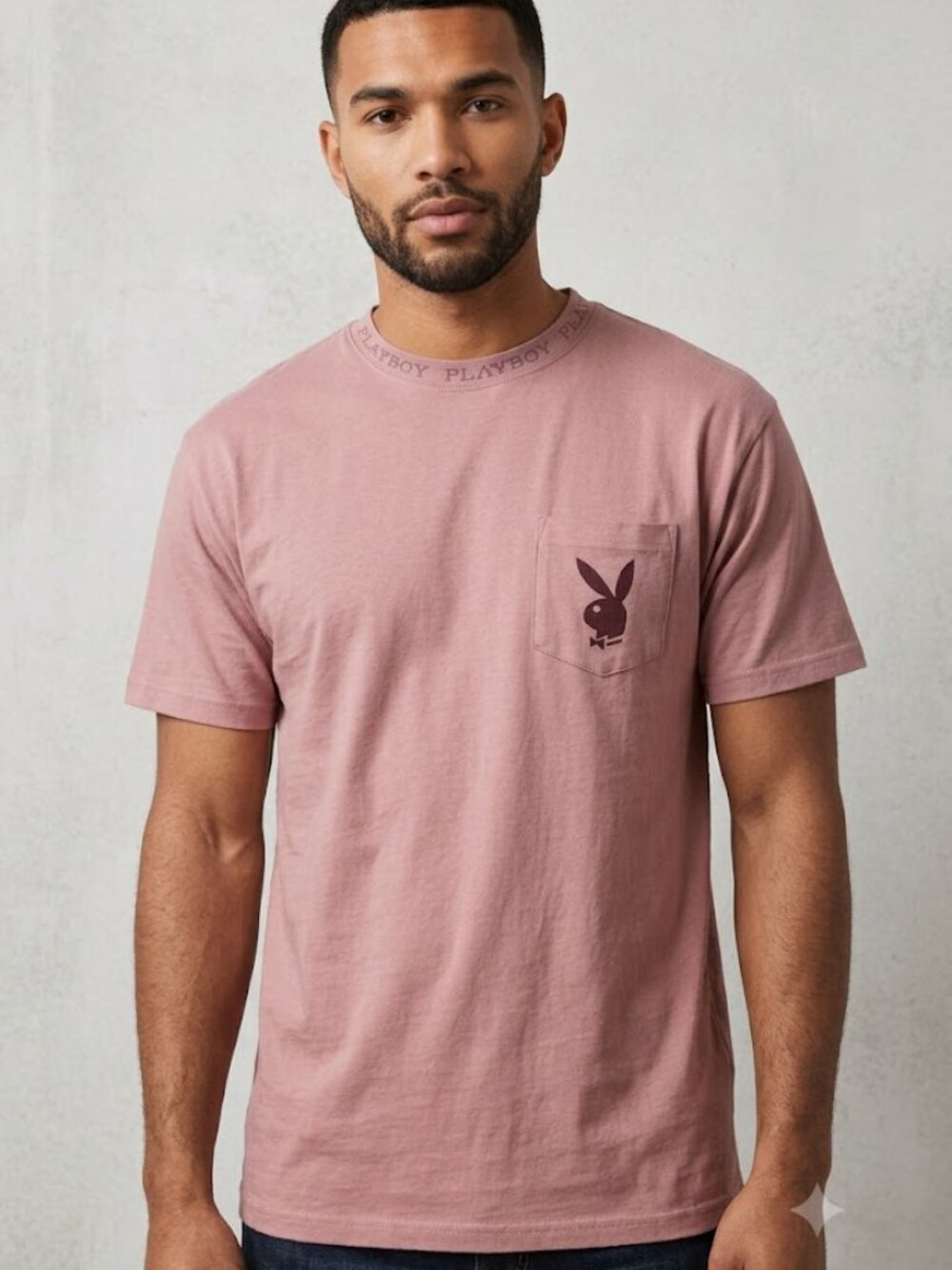 Playboy pink/dusty rose tee shirt size large